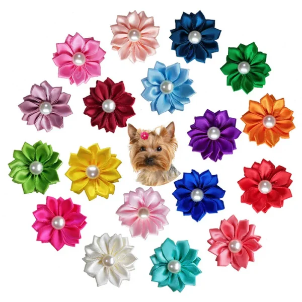 20pcs Multi-Colored Pet Hair Bows