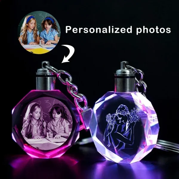 Personalized Photo LED Glow Keychain/Pendant