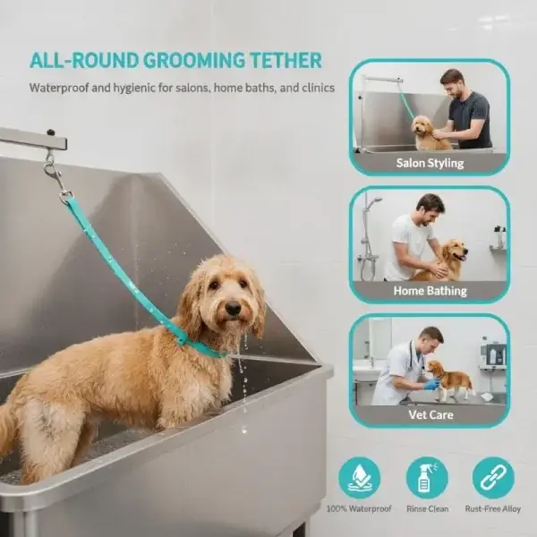 Durable Silicone Pet Grooming/Walking Leash