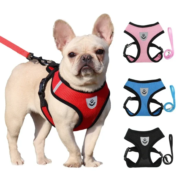 Adjustable Reflective Pet Harness with Leash
