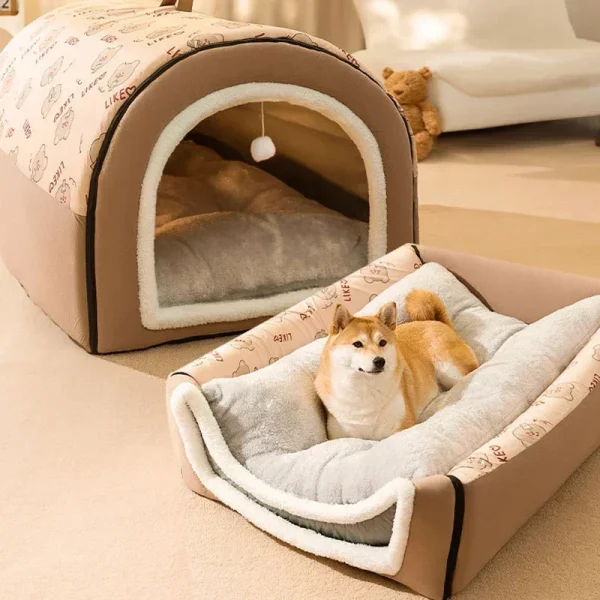 Cozy Pet House/Kennel Detachable Sleeping Bed